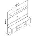 Ver imagem 4 de Rack com Painel para TV até 90 Polegadas 100% MDF com LED 219CMX255CM 1 Gaveta 2 Portas 1 Prateleira Branco