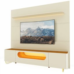 Rack com Painel para Tv até 90 Polegadas 1 Gaveta 2 Portas com Led 1 Prateleira 100% MDF - 7