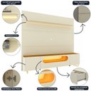 Ver imagem 6 de Rack com Painel para TV até 90 Polegadas 100% MDF com LED 219CMX255CM 1 Gaveta 2 Portas 1 Prateleira Branco