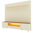 Ver imagem 3 de Rack com Painel para Tv até 90 Polegadas 1 Gaveta 2 Portas com Led 1 Prateleira 100% MDF