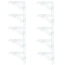 Ver imagem 1 de Kit 20 Cantoneira Branca Suporte em S P/ Vidro 25x20cm