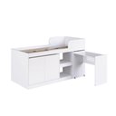 Ver imagem 3 de Cama Alta Multifuncional Solteiro Branca com Estação de Trabalho Mdp Jamaica Art In Móveis