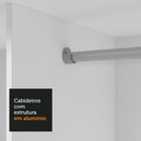 Ver mais imagens de Guarda-roupa Casal 3 Portas de Correr de Espelho Branco Nobre Madesa