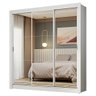 Guarda-roupa Casal 3 Portas de Correr de Espelho Branco Nobre Madesa - 3