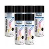Kit 6 Tinta Spray Preto Fosco Alta Temperatura 350ml - 1