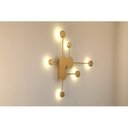 Ver mais imagens de Luminária Arandela Elo 74CMX89CMX6CM 6XLED Integrado 24W 3000k 1200LM IP20 Dourado Bella Iluminação