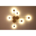 Ver imagem 1 de Luminária Arandela Elo 74CMX89CMX6CM 6XLED Integrado 24W 3000k 1200LM IP20 Dourado Bella Iluminação
