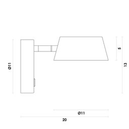 Arandela Funnel Off White (l)13cm (c)20cm (a)11cm 1xled Integrado 5w 3000k 400lm Ip20 - 5