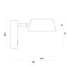 Arandela Funnel Off White (l)13cm (c)20cm (a)11cm 1xled Integrado 5w 3000k 400lm Ip20 - 5