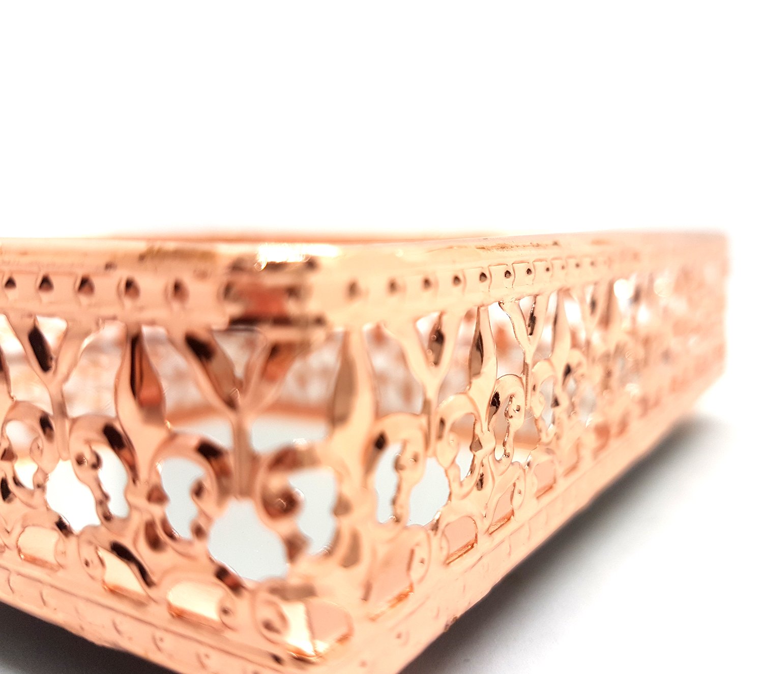Bandeja Decorativa Grande Para Baño O Cocina - 35x12 Cm, Blanco, Con Orificios De Drenaje Y Antideslizante