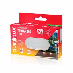Tartaruga de Led Oval 12w / 6500k Bivolt Branca Ourolux - 2