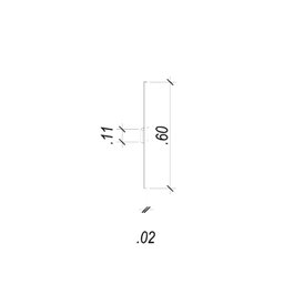Arandela Tec (l)2cm (c)60cm (a)cm 1xled Integrado 10w 3000k 620lm Ip20 - 5