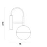 Arandela Media Luna Transparente 12x18x27,5cm Led Integrado 6w Ip20 - 5