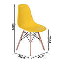 Ver imagem 2 de Kit com 4 Cadeiras Eames Amarela - Base Madeira Natural