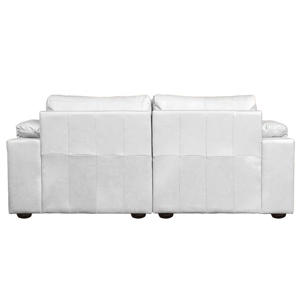 Sofá Decorativo Piece Bipartido Retrátil Sala de Estar 175cm Couro Branco G58 - Gran Belo - 5