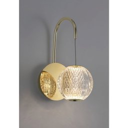 Arandela Luce Transparente (l)12cm (c)18cm (a)27cm 1xled Integrado 4,2w 3000k 252lm Ip20 - 1