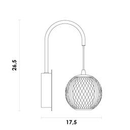 Arandela Luce Transparente (l)12cm (c)18cm (a)27cm 1xled Integrado 4,2w 3000k 252lm Ip20 - 5