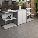 Ver imagem 1 de Armário para Escritório e 2 Estantes Industriais F5 Office Cor:cinza
