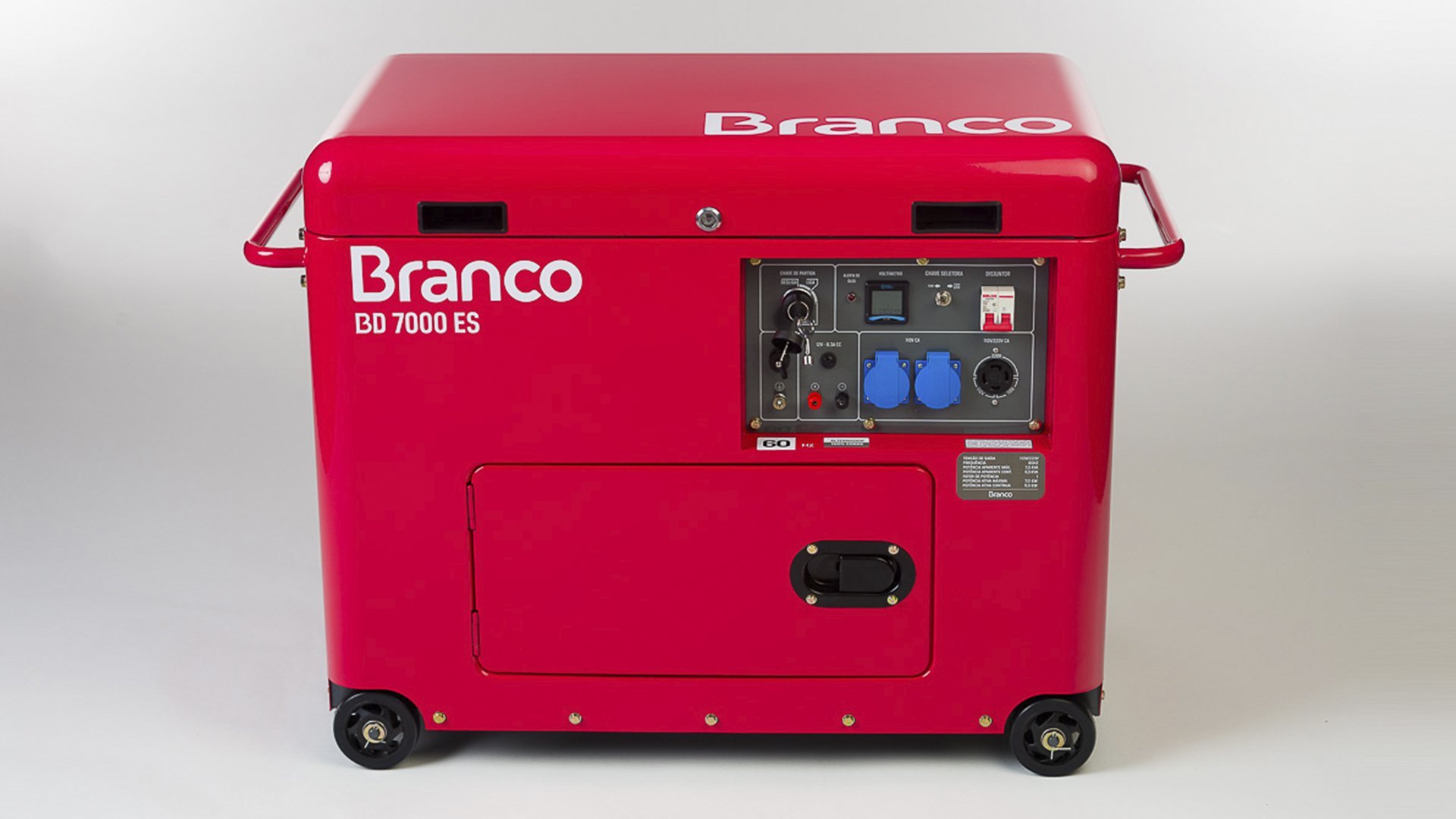 GERADOR A DIESEL BRANCO BD 7000 ES 7kVA - 3