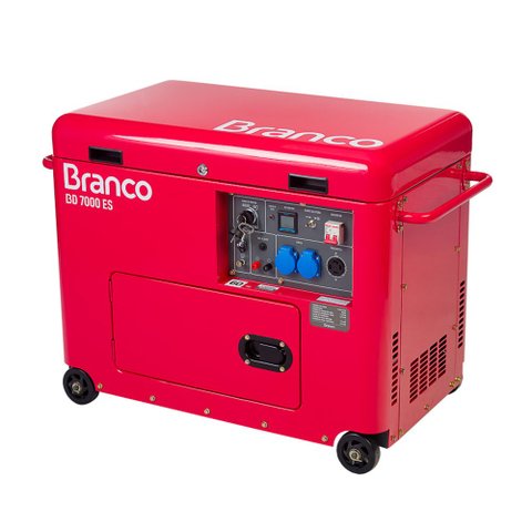 GERADOR A DIESEL BRANCO BD 7000 ES 7kVA