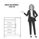 Ver imagem 6 de Cômoda Sapateira 4 Gavetas 1 Porta Nicho Duquesa Cinamomo/Off White