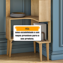 Ver imagem 4 de Estante Multiuso de Canto Berlim 6 Prateleiras Rv Móveis