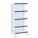 Ver imagem 1 de GONDOLA INICIAL PAREDE 196 - PORTA ETIQUETAS AZUL