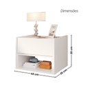 Ver imagem 3 de Mesa de Cabeceira Florença 1 Gaveta e 1 Nicho Branco