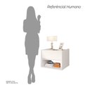 Ver imagem 2 de Mesa de Cabeceira Florença 1 Gaveta e 1 Nicho Branco