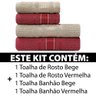 Jogo de Toalhas 4 Peças Banhão Gigante + Rosto 100% Algodão Capri Emcompre Marcotex - 2
