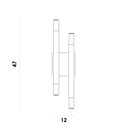 Ver imagem 4 de Arandela Manacá (l)7cm (c)12cm (a)47cm 4xled Integrado 3w 3000k 720lm Ip20