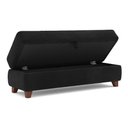 Ver imagem 1 de Recamier Calçadeira Bella 120cm Suede Preto - Clique Decorações