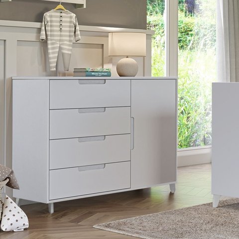 Cômoda Infantil L 1 Porta $ Gavetas 120 Cm