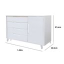 Ver imagem 3 de Cômoda Infantil L 1 Porta $ Gavetas 120 Cm