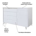 Ver imagem 5 de Cômoda Infantil L 1 Porta $ Gavetas 120 Cm
