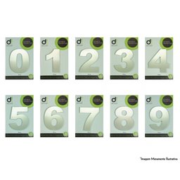 Numero Alum Espelhado 05cm Nr 4 Blister - 1