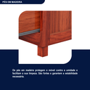 Ver imagem 7 de Cômoda para Quarto 5 Gavetas Madeira Maciça Manaus Vermelho/Mel