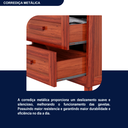 Ver mais imagens de Cômoda para Quarto 5 Gavetas Madeira Maciça Manaus Vermelho/Mel