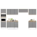 Ver imagem 7 de Cozinha Modulada 6 Módulos Composição 8 Castanho/Cinza - Lumil Móveis