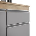 Ver imagem 4 de Cozinha Modulada 6 Módulos Composição 8 Castanho/Cinza - Lumil Móveis