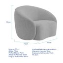 Ver imagem 5 de Kit Divã Recamier Orgânico França 220cm Lado Esquerdo e 2 Poltronas Amore Linho