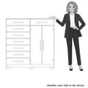 Ver imagem 6 de Cômoda Sapateira Julieta 8 Gavetas 2 Portas Cinamomo