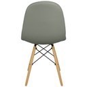 Ver imagem 4 de Kit 3 Cadeiras Charles Eames Botonê Eiffel Wood Estofada Couro Cinza