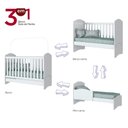 Ver imagem 3 de Berço Mini Cama Bala de Menta com Regulagem de Altura - Branco