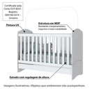 Ver imagem 2 de Berço Mini Cama Bala de Menta com Regulagem de Altura - Branco