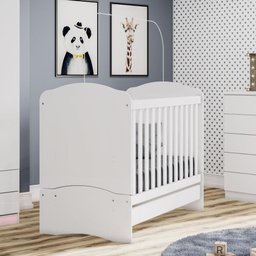 Berço Mini Cama Bala de Menta com Regulagem de Altura - Branco - 1