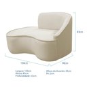 Ver imagem 5 de Kit Divã Recamier Orgânico Marrocos 150cm Lado Esquerdo e 2 Poltronas Amore Bouclé Bege