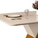 Ver imagem 6 de Mesa Sala de Jantar 6 Lugares Vidro Rubi e Kit Cadeiras Estofadas Madeira Maciça Vegas Bege Yescasa