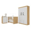 Ver imagem 2 de Quarto de Bebê Completo com Berço 3 em 1 para Colchão 130x60cm Amora Multimóveis Mp4553