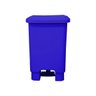 Lixeira Plástica Retangular Com Pedal 25 Litros - Azul - 1